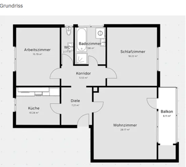 Wohnung zur Miete 1.150 € 3 Zimmer 98 m² 2. Geschoss frei ab sofort Schillerstraße Neustadt Titisee-Neustadt 79822