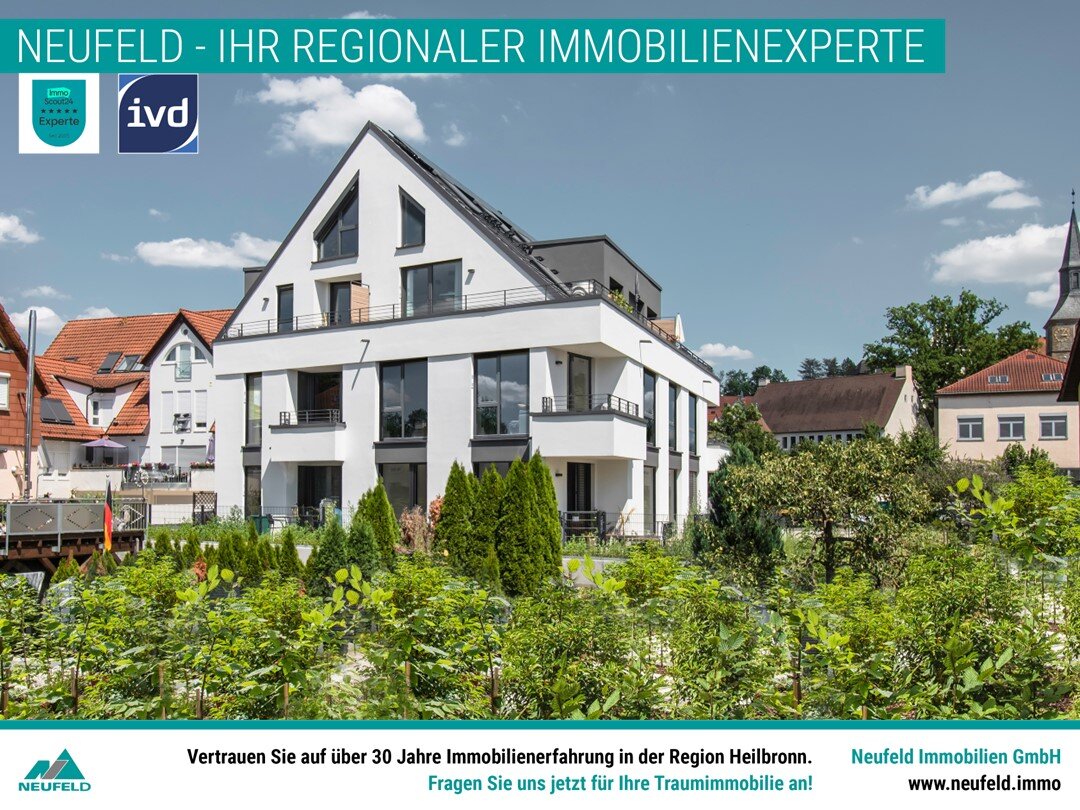Wohnung zur Miete 1.219 € 3,5 Zimmer 81,5 m²<br/>Wohnfläche 01.09.2024<br/>Verfügbarkeit Mühlstraße 1/1 Kochendorf Bad Friedrichshall / Kochendorf (Württemberg) 74177