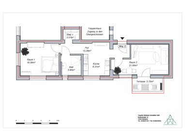 Wohnung zur Miete 768 € 2 Zimmer 69,8 m² Erdgeschoss Am Bahrensdorfer See 32 Beeskow Beeskow 15848