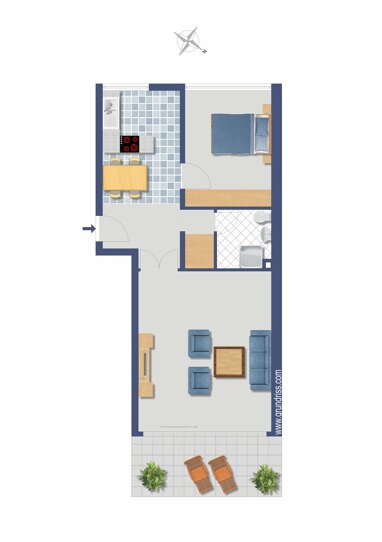 Wohnung zum Kauf 320.000 € 2 Zimmer 63 m² Erdgeschoss Kammerweg 6b Scharbeutz Scharbeutz 23683