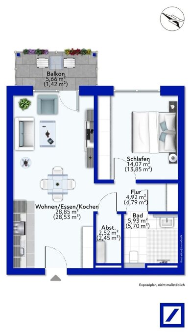 Wohnung zum Kauf provisionsfrei 252.449 € 2 Zimmer 56,7 m² 1. Geschoss Welschbillig Welschbillig 54298