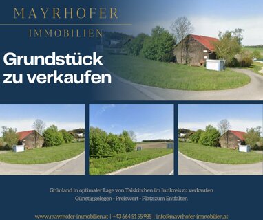 Land-/Forstwirtschaft zum Kauf 49.500 € 1.081 m² Grundstück Taiskirchen im Innkreis 4753