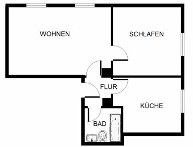 Wohnung zur Miete 350 € 2,5 Zimmer 46,3 m² 2. Geschoss frei ab 25.08.2024 Lassallestraße 5 Mitte Bergkamen 59192