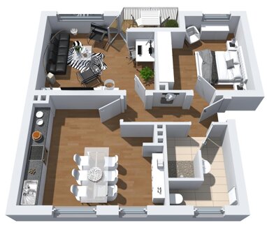 Wohnung zur Miete 429 € 3 Zimmer 57,9 m² Erdgeschoss von-Waldthausen-Straße 176 Elpeshof Herne 44628