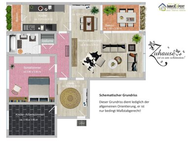 Wohnung zur Miete 620 € 3,5 Zimmer 81 m² 1. Geschoss Franziskaner Str. 65 Südostviertel Essen 45138