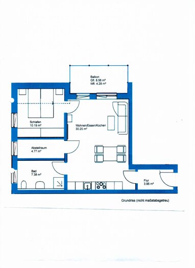 Wohnung zur Miete 735 € 2 Zimmer 61 m² 2. Geschoss Mindelheimer Str. 35 Dietershofen Oberschönegg 87770