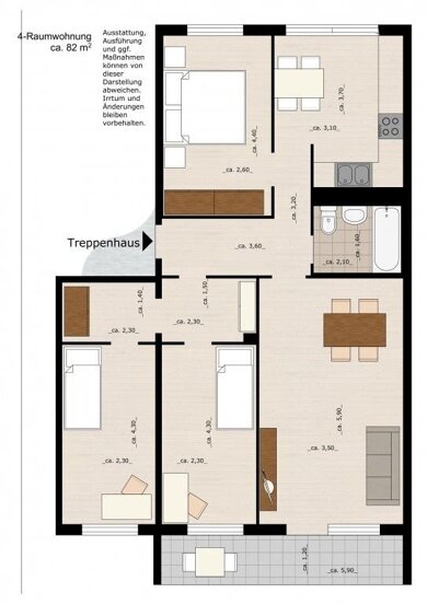 Wohnung zur Miete 500 € 4 Zimmer 81,3 m² 5. Geschoss Schochplan 44 Zoberberg 170 Dessau-Roßlau 06847