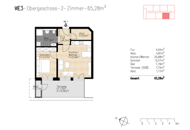 Penthouse zum Kauf provisionsfrei 245.250 € 2 Zimmer 65,3 m² 1. Geschoss Bremer Straße 27 Twistringen Twistringen 27239