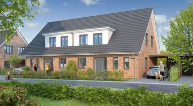 Doppelhaushälfte zum Kauf - Neubau provisionsfrei 470.500 € 4 Zimmer 124 m² 396 m² Grundstück Beethovenstraße 21 Etelsen Langwedel 27299
