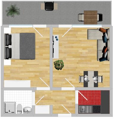 Wohnung zum Kauf 172.000 € 2 Zimmer 45 m² 1. Geschoss Fuerstenberg Konstanz 78467