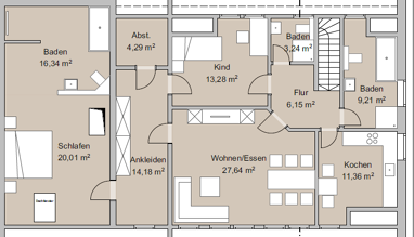 Wohnung zur Miete 650 € 4 Zimmer 125 m² 1. Geschoss Wohlder Chaussee 6 Wohlde Bergen 29303
