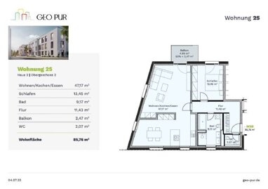 Wohnung zum Kauf Provisionsfrei 407.360 € 2,5 Zimmer 85,7 m² 2. Geschoss Bahnhofstraße 30a Georgensgmünd Georgensgmünd 91166