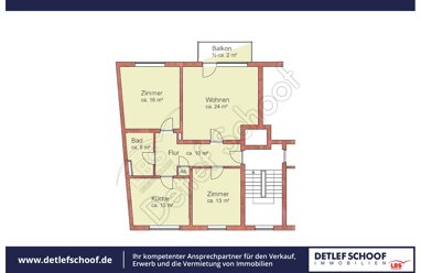 Wohnung zum Kauf 358.000 € 3 Zimmer 83 m² Brunswik Kiel 24105