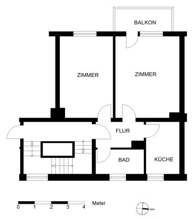 Wohnung zur Miete 320 € 2 Zimmer 50,2 m² 3. Geschoss Altonaer Straße 3 F Geestemünde - Süd Bremerhaven 27570