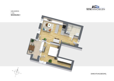 Wohnung zum Kauf Provisionsfrei 395.000 € 2 Zimmer 59,6 m² 1. Geschoss Denzlingen 79211