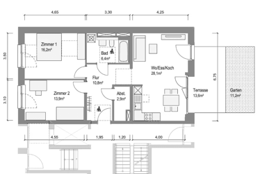 Wohnung zur Miete 1.201,70 € 3 Zimmer 84,5 m² EG frei ab 15.11.2024 Rosa-Kempf-Straße 12 Kasernen West Bamberg 96052