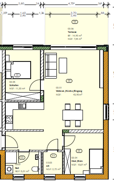 Wohnung zum Kauf Provisionsfrei 303.000 € 3 Zimmer 80,7 m² Erdgeschoss Orscholz Mettlach 66693