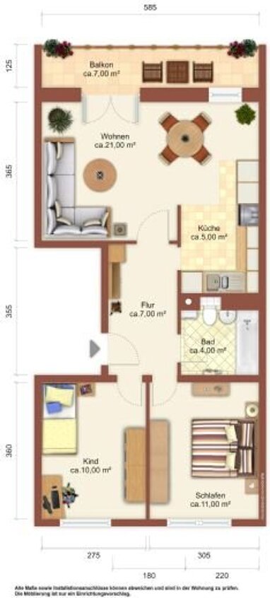 Wohnung zur Miete 300 € 3 Zimmer 60 m² 4. Geschoss Prof.-Wagenfeld-Ring 26 Weißwasser/O.L. 02943
