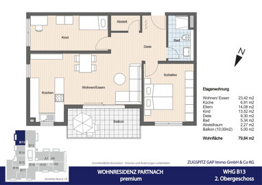 Wohnung zum Kauf 749.000 € 3 Zimmer 79,6 m² 2. Geschoss Partenkirchen Garmisch-Partenkirchen 82467