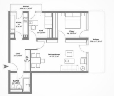 Wohnung zum Kauf provisionsfrei 285.000 € 3 Zimmer 82 m² 5. Geschoss Inheidenerstr. 71 Bornheim Frankfurt 60385