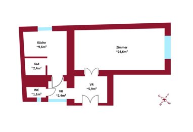 Wohnung zum Kauf 260.000 € 2 Zimmer 46 m² Wien 1040