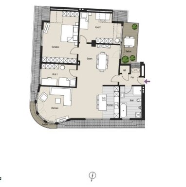 Wohnung zum Kauf Provisionsfrei 899.600 € 4 Zimmer 130,2 m² 6. Geschoss Ubierring 22 Neustadt - Süd Köln 50678