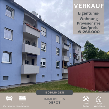 Wohnung zum Kauf Provisionsfrei 265.000 € 3 Zimmer Leere Wasen/Hulb/Stöckach/Blumenmahden Böblingen 71034