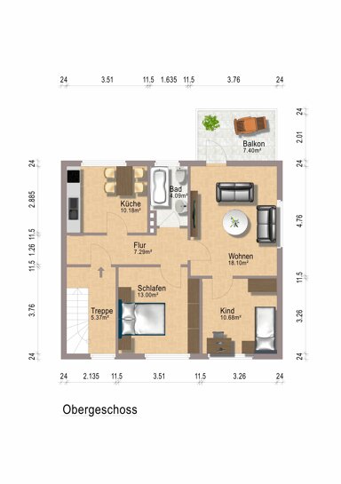 Wohnung zur Miete 547 € 3 Zimmer 63 m² 1. Geschoss An den Zehn Eichen 27 Uelzen Uelzen 29525