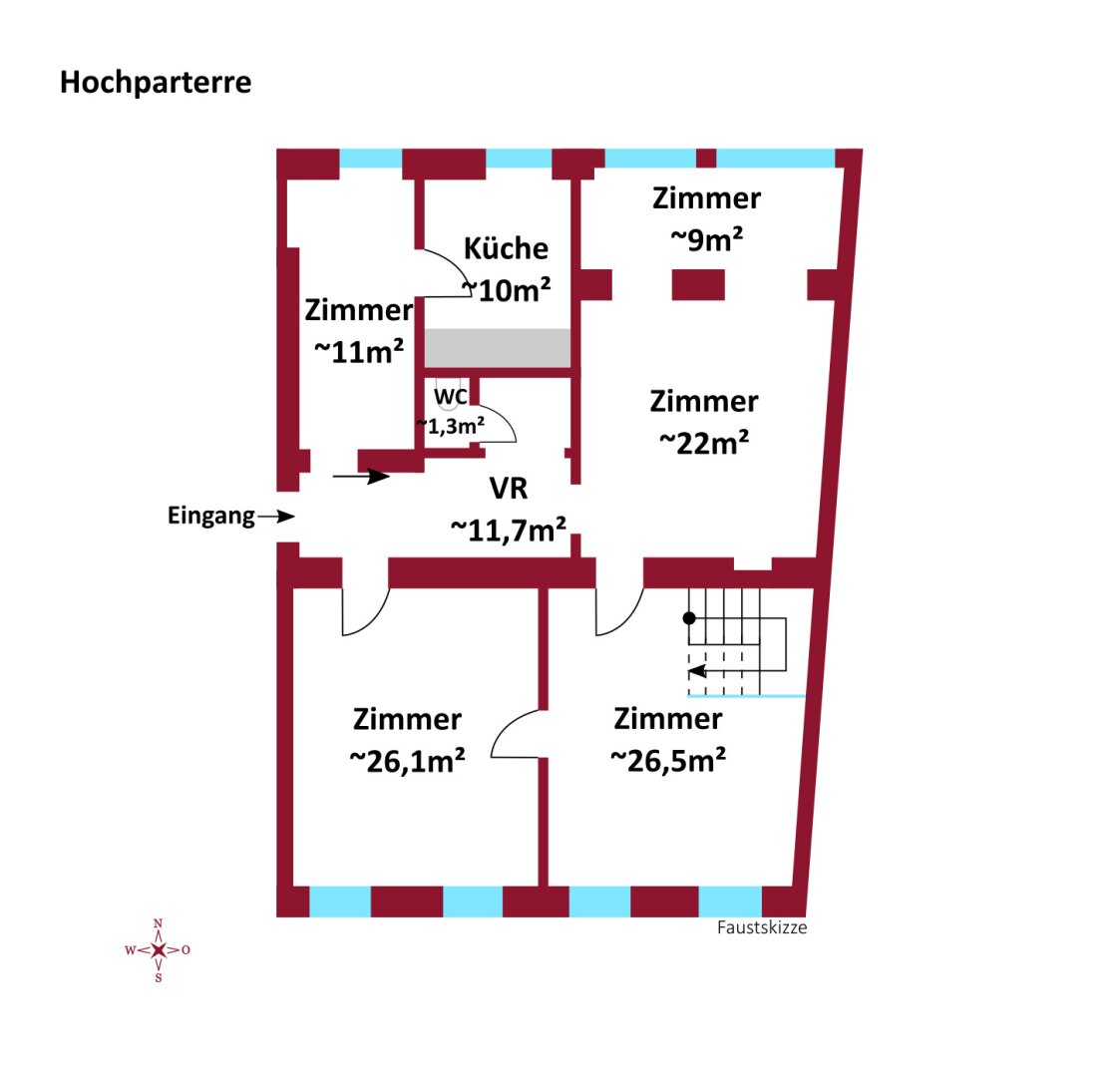 Büro-/Praxisfläche zum Kauf 4.155 € 168 m²<br/>Bürofläche Wien 1190