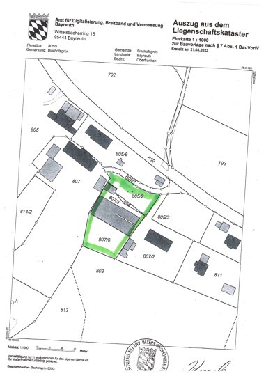 Grundstück zum Kauf Provisionsfrei 187.000 € 2.200 m² Grundstück Hedlerreuth Bischofsgrün 95493