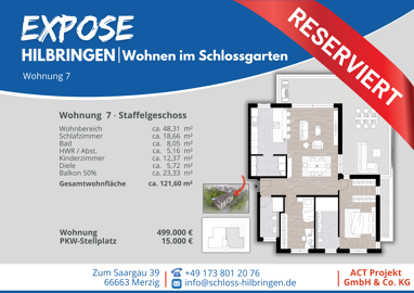 Penthouse zum Kauf Provisionsfrei 499.000 € 121,6 m² 2. Geschoss Hilbringen Merzig 66663