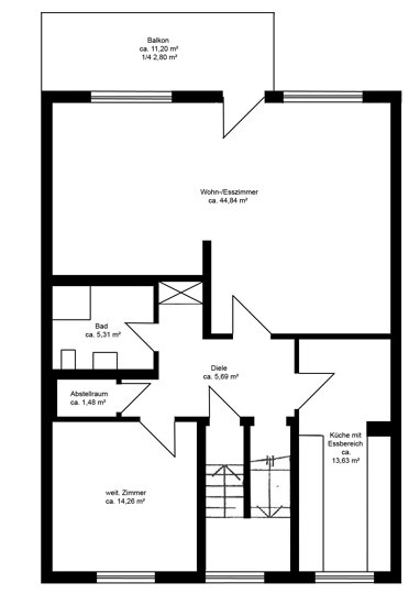 Wohnung zur Miete 1.350 € 5 Zimmer 167 m² Ettlingen 76275