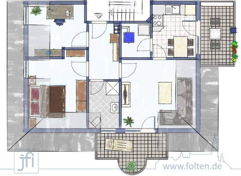 Wohnung zur Miete 630 € 3 Zimmer 68,5 m² frei ab 01.04.2026 Leer Leer (Ostfriesland) 26789