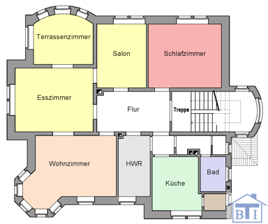 Wohnung zur Miete 861 € 5 Zimmer 156,5 m² 1. Geschoss Zittau Zittau 02763