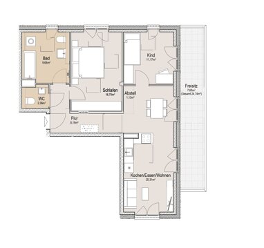 Wohnung zur Miete 969 € 3 Zimmer 82,2 m² 3. Geschoss Oberbürgermeister-Hamberger-Platz 3 Stadtgebiet Landsberg am Lech 86899