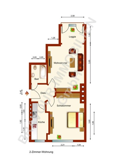 Wohnung zur Miete 1.145 € 2 Zimmer 52 m² 2. Geschoss frei ab 01.09.2024 Neustadt - Nord Köln 50672