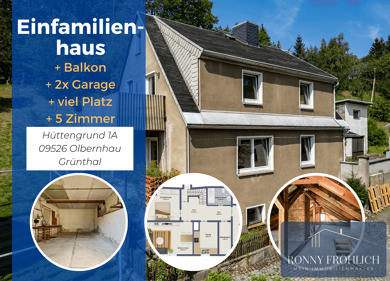 Einfamilienhaus zum Kauf 44.900 € 6 Zimmer 130 m² 1.061 m² Grundstück Hüttengrund 1A Olbernhau Olbernhau 09526