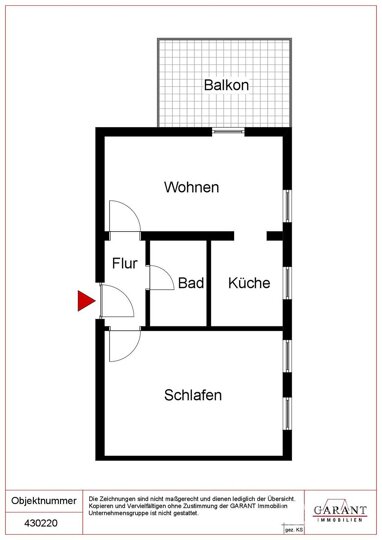 Wohnung zur Miete 600 € 2 Zimmer 43 m² 1. Geschoss Kernstadt Rottenburg am Neckar 72108