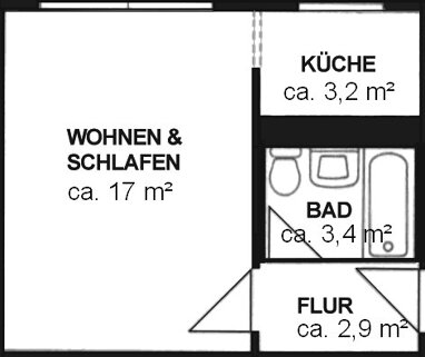 Wohnung zur Miete 213 € 1 Zimmer 26,6 m² 5. Geschoss Bulgakowstraße 14 Zschertnitz (Bulgakowstr.) Dresden 01217