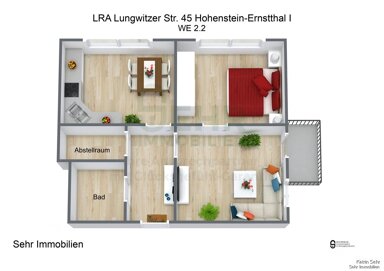 Wohnung zur Miete 394 € 2 Zimmer 49,3 m² 2. Geschoss frei ab 01.12.2024 Lungwitzer Str. 45 Hohenstein-Ernstthal Hohenstein-Ernstthal 09337