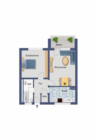 Wohnung zum Kauf Provisionsfrei 182.000 € 2 Zimmer 60 m² 2. Geschoss Kalk-Mülheimer Straße 409 Mülheim Köln 51065