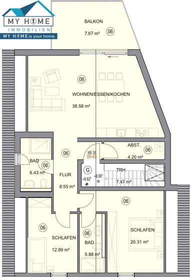 Maisonette zum Kauf 449.000 € 3 Zimmer 107 m² 3. Geschoss Mertesdorf 54318