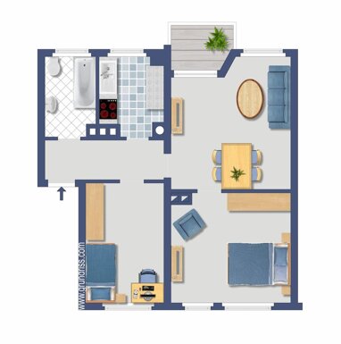 Wohnung zum Kauf Provisionsfrei 180.000 € 3 Zimmer 59,6 m² Erdgeschoss Amsterdamer Straße 87 Nippes Köln 50735