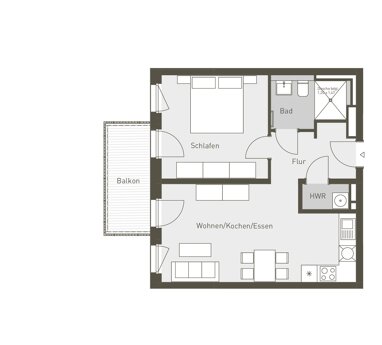 Wohnung zur Miete 615 € 2 Zimmer 53 m² Vahingen Vaihingen an der Enz 71665