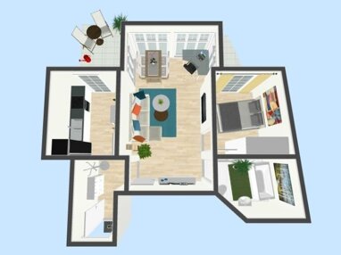 Wohnung zur Miete 450 € 2 Zimmer 59 m² 1. Geschoss Rüssenstraße 19 Wahlbezirk 12 Suhl 98527