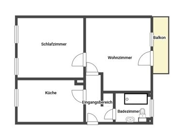 Wohnung zur Miete 429 € 2 Zimmer 54,9 m² Erdgeschoss Jahnplatz 4 Höhr-Grenzhausen 56203