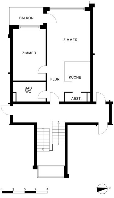 Wohnung zur Miete 406 € 2 Zimmer 51 m² 1. Geschoss Am Zollbaum 10 Bloherfelde Oldenburg 26129