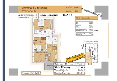 Wohnung zur Miete 404 € 3 Zimmer 74 m² EG Am Pittingerfeld 3 Wörth Wörth an der Donau 93086