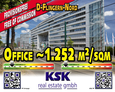 Bürofläche zur Miete Provisionsfrei 14,50 € 1.252 m² Bürofläche teilbar von 560 m² bis 1.252 m² Düsseltal Düsseldorf 40237
