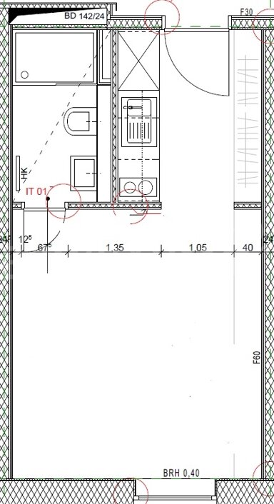 Wohnung zur Miete 495 € 1 Zimmer 22,6 m² 1. Geschoss frei ab sofort Soldmannstraße 16a Fettenvorstadt / Stadtrandsiedlung Greifswald 17489